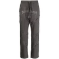 Children Of The Discordance logo-embroidered distressed track pant - Grey