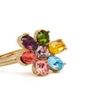 Oscar de la Renta floral-motif crystal-embellished ring - Gold