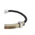 Ferragamo logo-engraved braided bracelet - Black