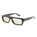 Gucci Eyewear logo-print crystal-embellished sunglasses - Black