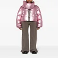 Rick Owens sequin-embellished wool puffer jacket - Pink