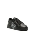 Roberto Cavalli Mirror Snake logo-print leather sneakers - Black