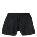 Balmain logo-stripe track shorts - Black