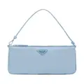 Prada Re-Nylon logo-plaque shoulder bag - Blue