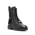 Calvin Klein logo-plaque leather boots - Black
