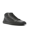 Calvin Klein logo-debossed leather sneakers - Black