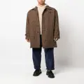 Mackintosh Soho houndstooth wool coat - Brown
