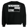 izzue x Neighborhood logo-patches cotton-blend sweatshirt - Black