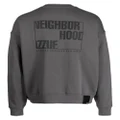 izzue x Neighborhood slogan-print cotton-blend sweatshirt - Grey