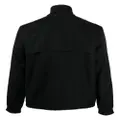 Paul Smith ribbed-collar jersey-texture bomber jacket - Black