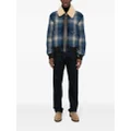 TOM FORD check-pattern zip-up bomber jacket - Blue