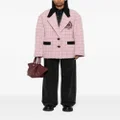 ETRO floral-embroidery virgin wool-blend coat - Pink