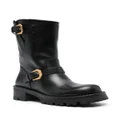 Versace Medusa-embossed leather boots - Black