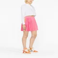 MSGM side-stripe pleated miniskirt - Pink