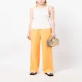 Nanushka Polyka linen straight-leg trousers - Orange