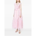 Huishan Zhang Irina feather-trim sleeveless gown - Pink
