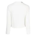 izzue crew-neck tweed cardigan - White