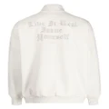 izzue logo-embroidered half-zip sweatshirt - Neutrals