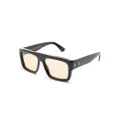 Gucci Eyewear crystal-embellished rectangle-frame sunglasses - Black