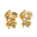 Jimmy Choo Petal logo-plaque earrings - Gold