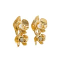 Jimmy Choo Petal logo-plaque earrings - Gold