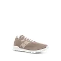 Kiton logo knitted sneakers - Brown