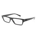 Dolce & Gabbana Eyewear logo-plaque square-frame glasses - Black