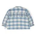 MC2 Saint Barth Kids Marceline fringed-detail check-print shirt jacket - Blue