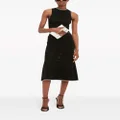 Victoria Beckham open-knit flared skirt - Black