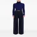 Victoria Beckham roll-neck fine-knit jumper - Blue