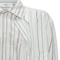 Victoria Beckham asymmetric striped long-sleeve shirt - Neutrals