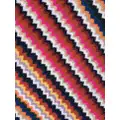 Missoni zigzag-embroidery frayed-edge scarf - Pink
