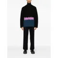 Jil Sander colour-block wool-blend jumper - Black