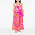 Camilla abstract-pattern print silk dress - Multicolour