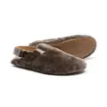 Pèpè slingback fleece slippers - Brown