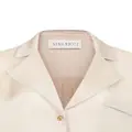 Nina Ricci pipe-trimmed satin pajama shirt - Neutrals