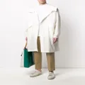 Jil Sander logo printed rain coat - White