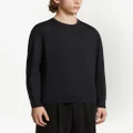 Zegna crew-neck wool sweatshirt - Black