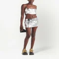 Prada maxi-sequin chainmail miniskirt - Silver