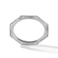 David Yurman 6mm sterling silver Torqued diamond ring