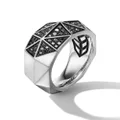 David Yurman Torqued sterling-silver black diamond ring