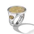 David Yurman 18kt yellow gold and silver Amulet Fire & Water signet ring