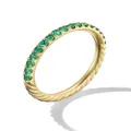 David Yurman 18kt yellow gold Cable Collectibles emerald ring