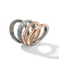 David Yurman 18kt rose gold and sterling silver DY Mercer™ diamond ring