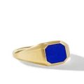 David Yurman 18kt yellow gold lapis lazuli signet ring