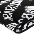 Just Cavalli intarsia-knit logo beanie - Black