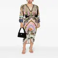 Camilla Florence Field Day gathered-detail midi dress - Multicolour