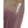 izzue ombré-effect fringed scarf - Purple