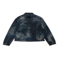 Ksubi spread-collar stonewashed denim jacket - Blue