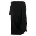 Issey Miyake Canopy draped midi skirt - Black